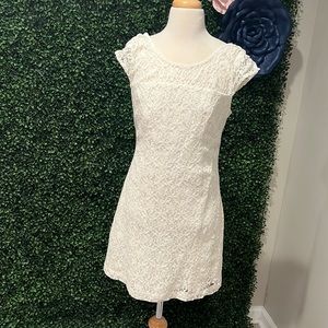Hollister white lace dress
